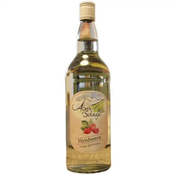 Alpenschnaps Steinbeisser Himbeere 1,0 Liter und 35 % Vol.