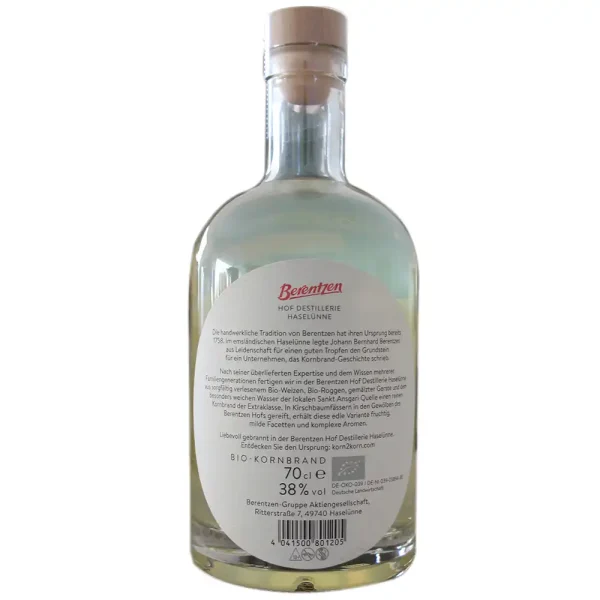 Berentzen Doppelkorn Kirchfassgereift 0,7 Liter und 38 % Vol. – Bild 2