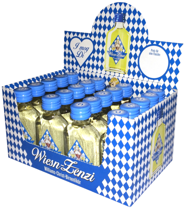 Wiesn Zenzi Likör 0,02 Liter und 15 % Vol. (20 Fläschchen in einer Box) – Bild 2