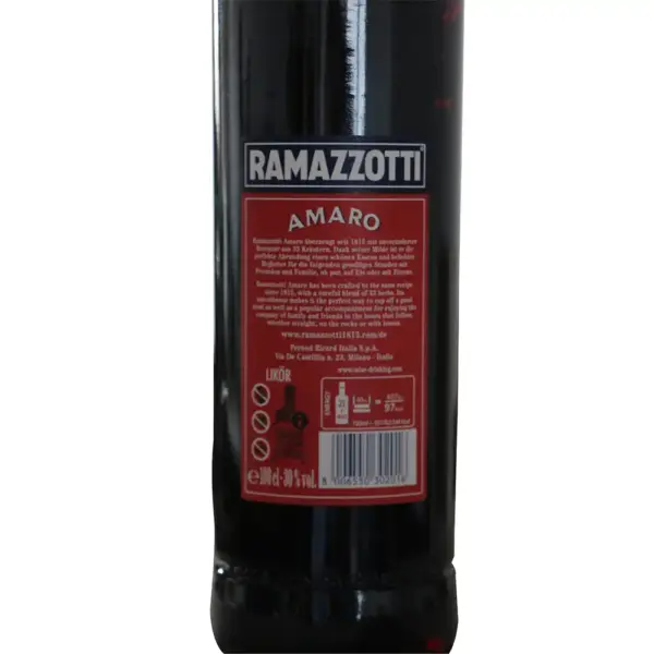 Ramazzotti Amaro 1,0 Liter und 30 % Vol. – Bild 2